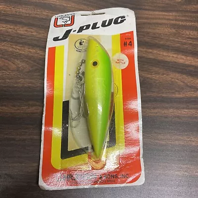 Vintage Luhr Jensen J-Plug Size #4 Fishing Lure-Flo Green/chart • $9.99