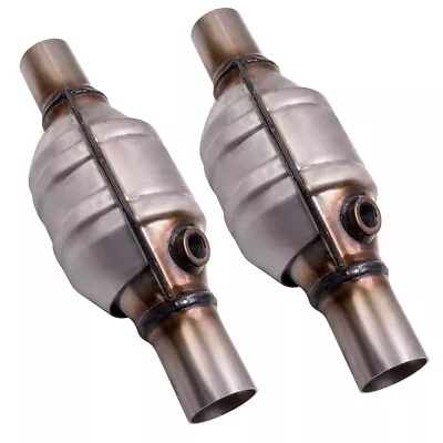 2x Universal Exhaust Catalytic Converters 2  Inlet/Outlet 13  Length 53004 EPA • $64.19