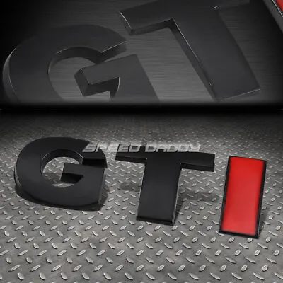$5.99 • Buy For Vw Gti Golf/jetta Metal Bumper Trunk Door Grill Emblem Decal Badge Black Red