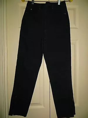 Woman's Skinny Jeans Black Vintage 1980's High Waist Narrow Leg Ankle Length • $95