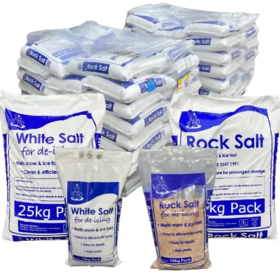 White Or Brown Rock Salt Grit 10kg 20kg 30kg 40kg 50kg 60kg 70kg 80kg Pallets Et • £446.25