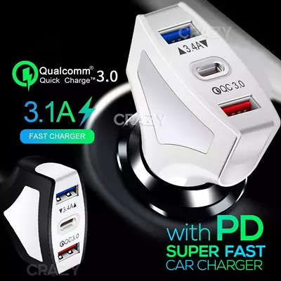 PD USB Type C Fast Charging Car Charger  IPhone 12 11 Pro Max XS XR 7 8 6 Plus • $6.99