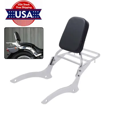 Backrest Sissy Bar Luggage Rack For Yamaha Dragstar V Star XVS 1100 2000-2011 • $85.99