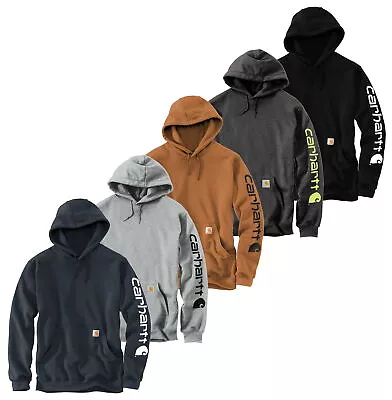 Carhartt Midweight Hooded Logo Sweatshirt Mens Hoodie Pullover CTK288 - New • $49.95