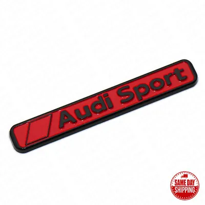 1x Red & Black Audi Sport Trunk Lid Fender Badge Marker Logo Emblem Decoration  • $14.99