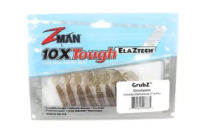 Zman Soft Lure GrubZ 2 Inch 8/Pack Blood Worm (3335) • $20.90