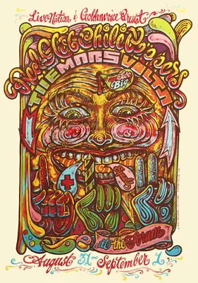 $249.99 • Buy Red Hot Chili Peppers Mars Volta Poster 8/31/2006 LA Forum Michael Motorcycle