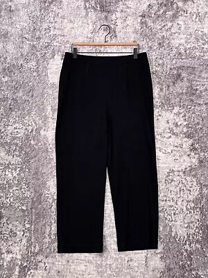 Misook Pants Large Womens Black Classic Knit Pull On Straight Crop • $29.99