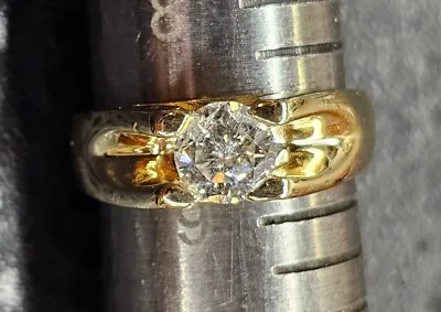 1.25 Ct Natural DIAMOND Mens Solitaire Pinky Ring 14 K Yellow GOLD • $2399