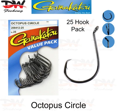 $35.95 • Buy Gamakatsu Octopus Circle Hook | Chemically Sharpened Gamakatsu Hook 25 Pack