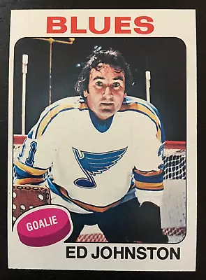 1975-76 Topps Hockey Card Ed Johnston St-Louis Blues #185 • $0.73