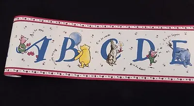 Classic Pooh - Sunworthy Alphabet Wallpaper Border - 195211 - Disney-Winnie -NEW • $6.75
