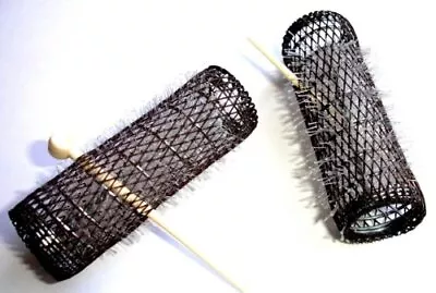 2 Pack Hair Styling Brush Rollers & Pins Hair Curlers 7/8  X 3  Bristles (12 Rol • $63.14