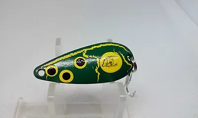 Dardevle Eppinger Spinnie Green Frog 1 3/4  Wobble Wiggle Spoon 1/4z Fishin Lure • $12.99