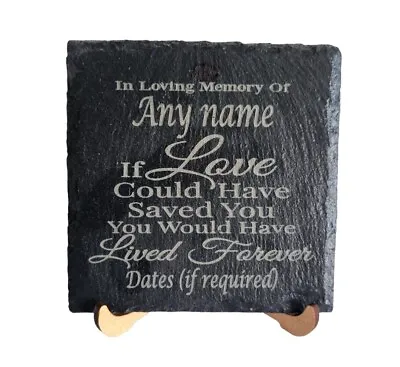 £8.49 • Buy Personalised Grandad Nan Mum Dad Memorial Plaque Grave Stone Marker Memory Slate
