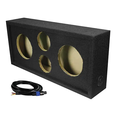 $59.99 • Buy Q Power Car Audio Empty Chuchero Box W/ Dual 6.5  Speaker & 3-3/4″ Tweeter Holes