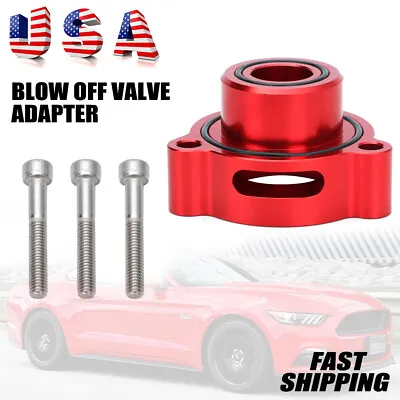 Turbo Blow Off Valve Adapter BOV Red For 2015-2019 FORD MUSTANG 2.3L ECOBOOST US • $22.99