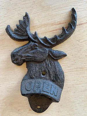 Moose Head Beer Opener Cast Iron Rustic Decor Outdoor Hiking Camping Lodge Gift • $9.95