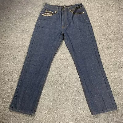 Vtg Enyce Mens Jeans 36x33 Relaxed Fit Straight Blue Denim High Rise Pants • $11.25