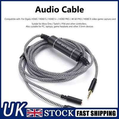 2.6m Audio Cable Male To Female Audio Converter Line For Elgato HD60 S+ HD60 Pro • £12.69