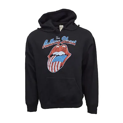 $24.75 • Buy The Rolling Stones Mens Black Pullover Flag Tounge  Hoody