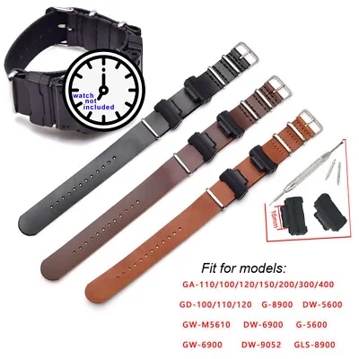 Leather Strap For GA400 GA2100 GW6900 DW9052 5600 Watch Wrist Band Bracelet Belt • $16.75