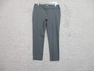 Merona Pants 10 Womens Regular Size Gray Dress Stretch Modern Fit Casual Cropped • $9.56