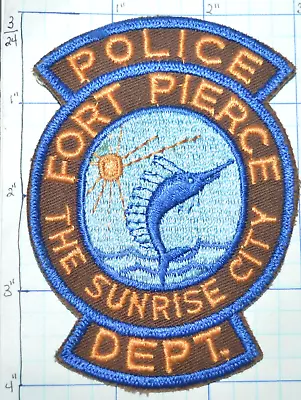 Florida Fort Pierce Police Dept Brown 3  Wide Vintage Patch • $4