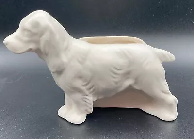Vintage Dog Haeger Planter Ivory Color Spaniel Pointer 7  Long X 4 3/4  Tall • $15