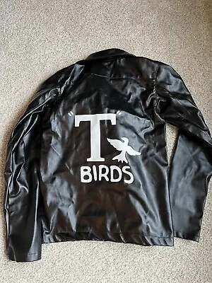 Youth T Birds Black Grease Jacket Large Halloween Costume • $22