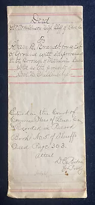 Antique 1895 Paper Deed ~ Borrough Of Manheim Lancaster County PA Pennsylvania • $12.45