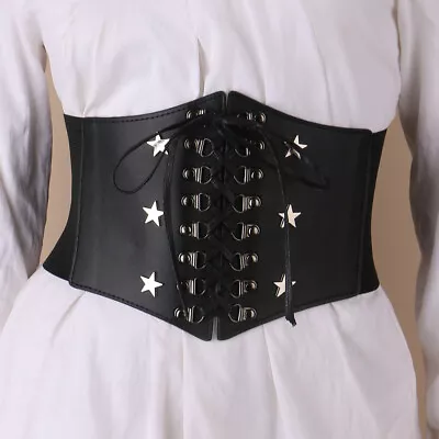 SIZE 2XL BID Women Grommet Lace Up Wide Elastic Corset Belt For Decoration • £4.19