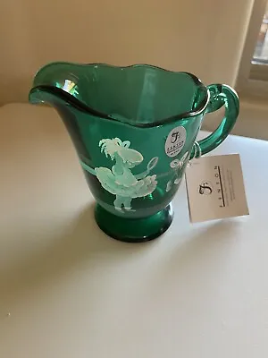 Fenton Emerald Green First Recital Mary Gregory Pitcher • $136.71