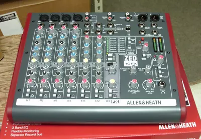 Allen & Heath ZED-10FX 10-Channel Mixer With Effects - Black/Red • $359.99