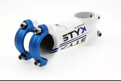 STYK Road Mountain 29er EBike MTB Cycling Stem 5D 31.8mm 90mm In White Blue  • $19.99