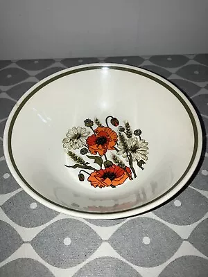 £5 • Buy Vintage 1970s J & G Meakin Poppy Bowl