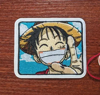 One Piece Patch Monkey D. Luffy Big Smile Anime Embroidered Iron On 2.75x3.25  • $5