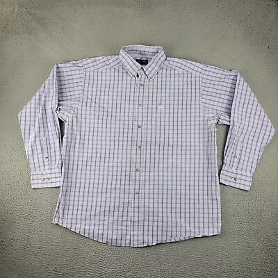 Ariat Shirt Mens Extra Large Purple Button Down Chore Workwear Western Rodeo • $35