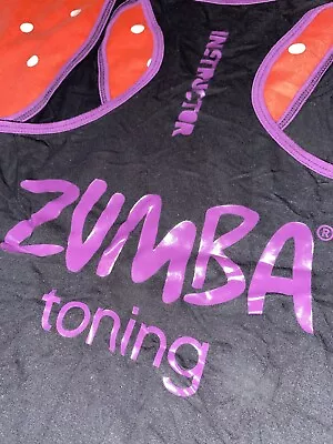 ZUMBA VEST - 1x Zumba Toning Instructor Vest Top - Muscle Back - Size L • £1.99