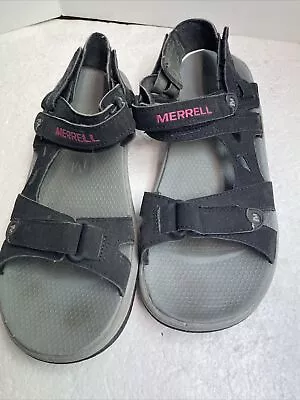 Merrell Cedrus Convertible 2 Way Sandals Shoes Black/Rose Women’s Sz 8 • $20