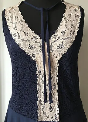 M&S Limited Edition Lace Mixed Media Sleeveless Dress 14 UK • £18.50