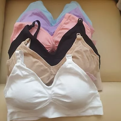 £5.99 • Buy New Seamless Nursing Maternity Bra Breastfeeding  Removable Pads