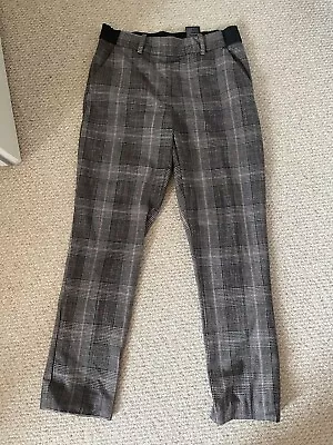 H And M Checked Trousers Ankle Grazing Women’s Size 8 • £9