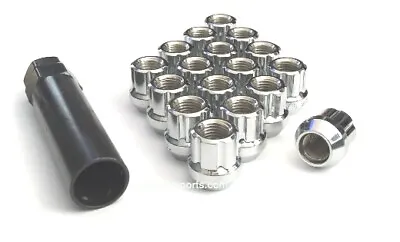 Set Of 20x Chrome Spline Drive Lug Nuts 1/2x20 With Key Open End Tuner Style Nut • $24.99