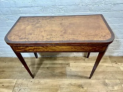 Antique Georgian Solid Rosewood Card Table Hall Table . Free Delivery Available • £295