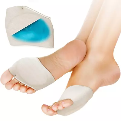 Gel Ball Of Foot Cushion Pads Insoles Pain Relief Forefoot Metatarsal Support UK • £6.95