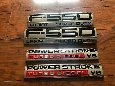 4pcs For 2005-2010 F550 Lariat Powerstroke Diesel Fender Emblems  5c3z16720bb • $59.99