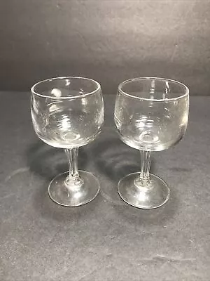 Vintage Small Wine Glass/Goblet Clear Crystal  3.75” Tall 3 Oz • $5.95