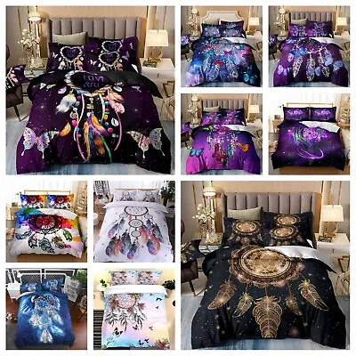 Dream Catcher Soft Quilt Doona Cover Set Single Double Queen King Size Bedding • $37.80