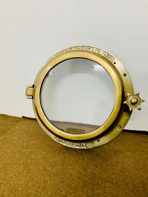 Antique Brass PortholeMaritime Glass Porthole Boat Ship Window Glass Wall • $147.96